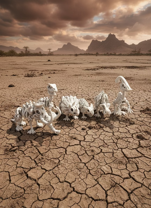 🐅 Dent de Sabre – Squelette 3D articulé