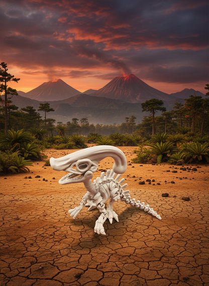 🦕 Parasaurolophus – Squelette 3D