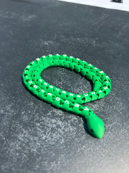 Long serpent articulé - Alphabet et chiffres