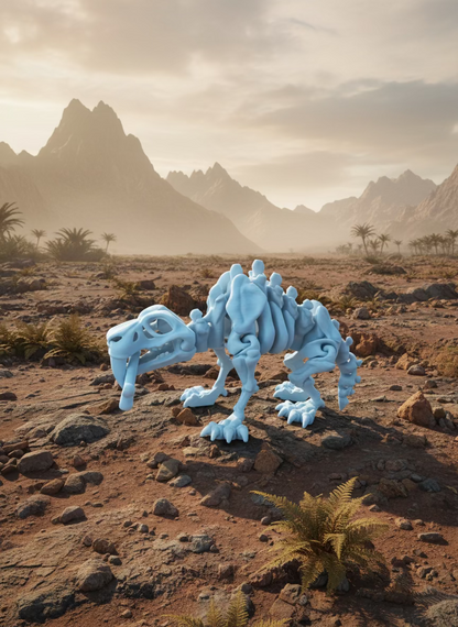 🐅 Dent de Sabre – Squelette 3D articulé