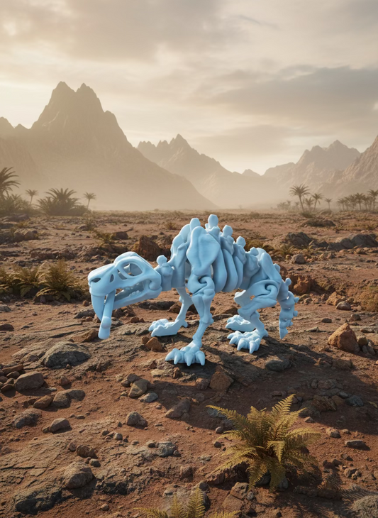 🐅 Dent de Sabre – Squelette 3D articulé