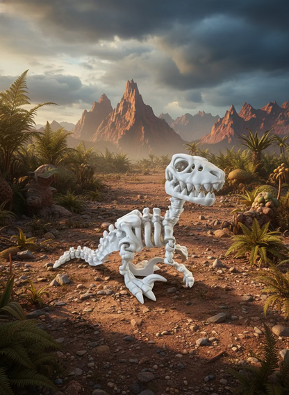 🦖 Raptor – Squelette 3D articulé