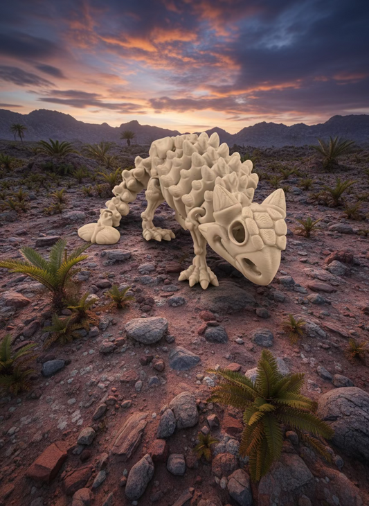 🦕 Ankylosaurus – Squelette 3D articulé