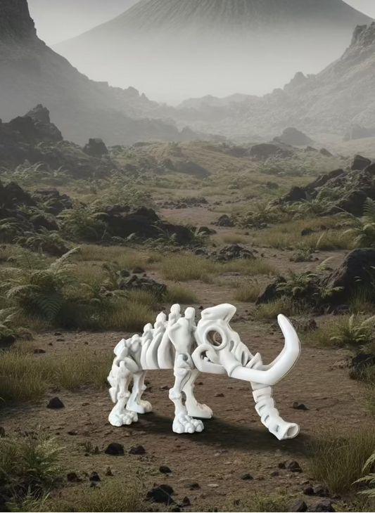 🐘 Mammouth – Squelette 3D articulé