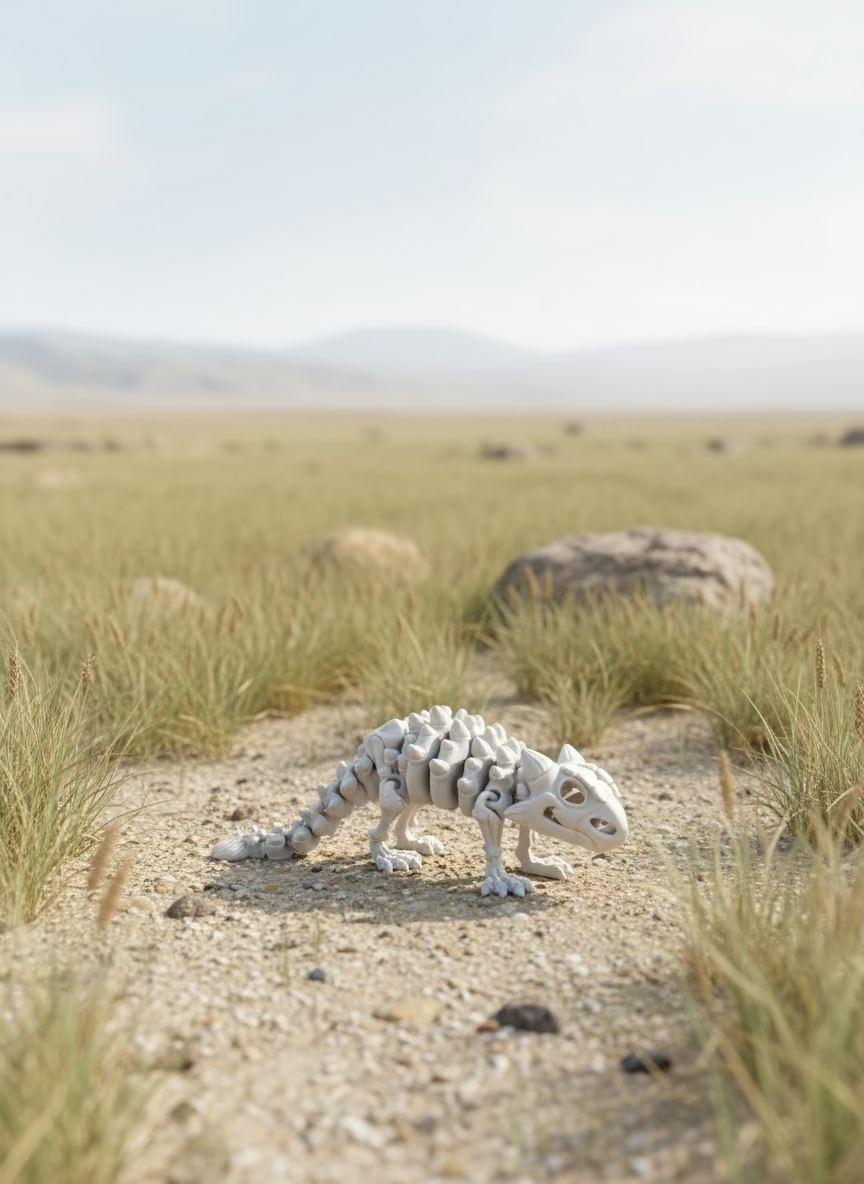 🦕 Ankylosaurus – Squelette 3D articulé